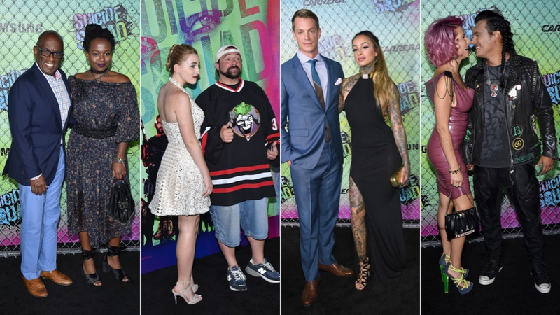 Illustration for article titled Glams & Nerds Mix On the Suicide Squad Premiere Red Carpet